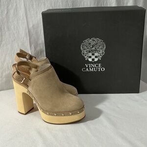 Vince Camuto Beige Women's Platform Mules